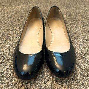 EUC J Crew Gold Heel Slip Ons